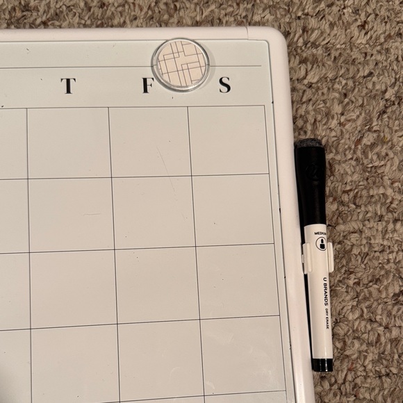White Dry Erase Calendar Board - Picture 2 of 3